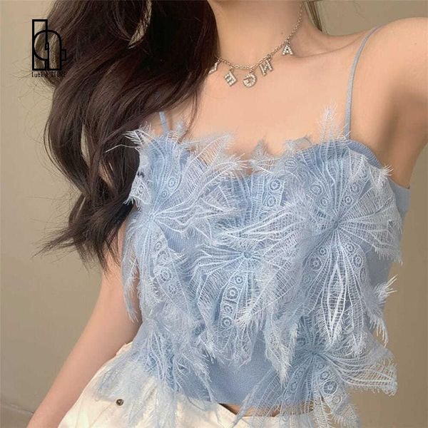 women's tanks & camis luck a summer knitted crop spaghetti strap tank vintage off shoulder feather casual street ladies, White
women's tanks & camis luck a summer knitted crop spaghetti strap tank vintage off shoulder feather casual street ladies, White