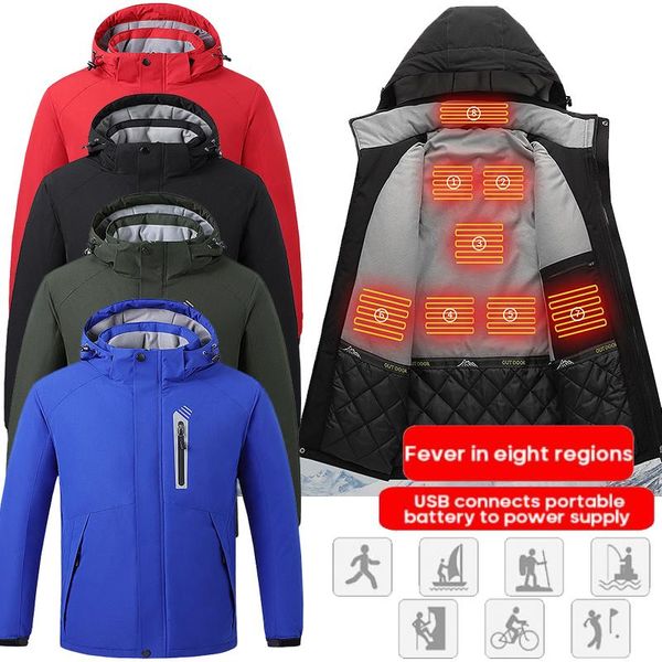 men's down & parkas electric heated jackets cotton mens women outdoor coat usb heating hooded thermal warmer winter, Black
men's down & parkas electric heated jackets cotton mens women outdoor coat usb heating hooded thermal warmer winter, Black