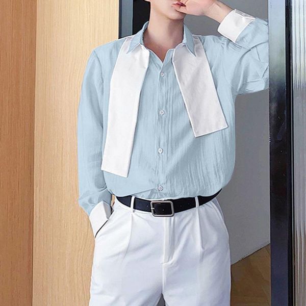 men's casual shirts incerun long sleeve turn down collar blouse 2021 fashion men patchwork shirt man button loose camisa masculina 5xl, White;black
men's casual shirts incerun long sleeve turn down collar blouse 2021 fashion men patchwork shirt man button loose camisa masculina 5xl, White;black