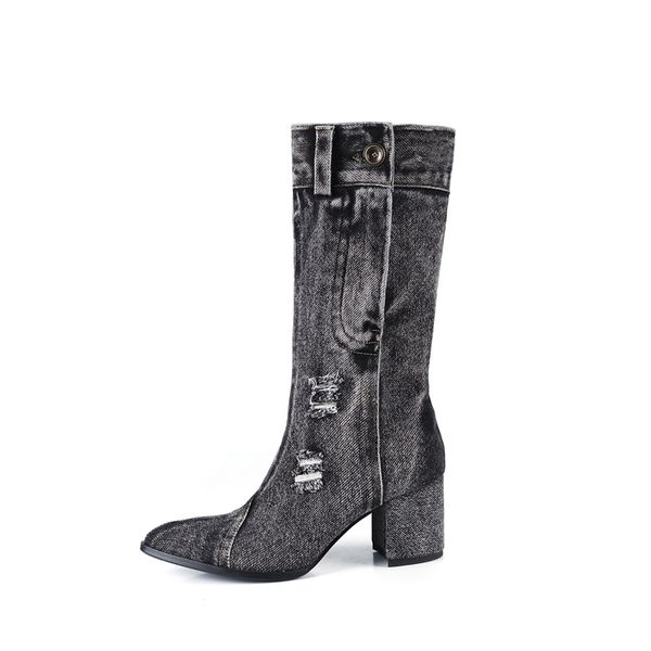 Sexy Jean Boots Womens AnkleTube Women Short Boot Winter Mid Heel Denim Boot 2021 Lady Stylish Jeans Boots Zipper Shoes Cowboy, Gray
Sexy Jean Boots Womens AnkleTube Women Short Boot Winter Mid Heel Denim Boot 2021 Lady Stylish Jeans Boots Zipper Shoes Cowboy, Gray