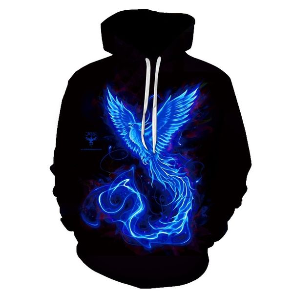 2020 shenshou 3d digital printing hooded long sleeve sweater, Black;white