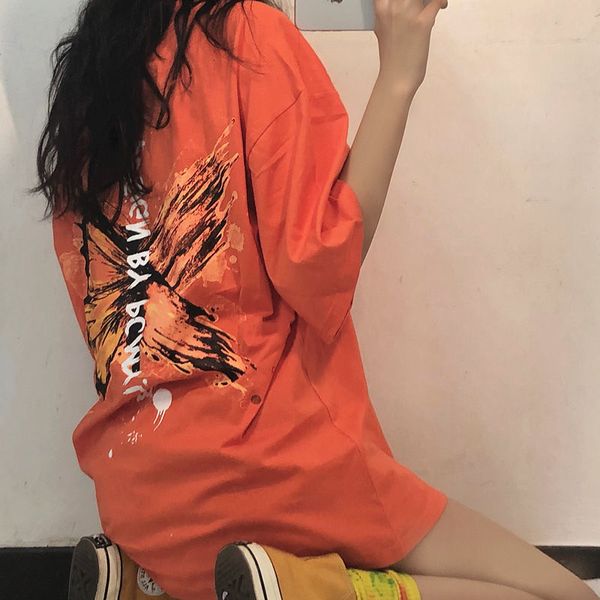 korean 2021 new street style oversize short sleeve female t-shirt summer harajuku butterfly print loose t-school clothes u2pt, White
korean 2021 new street style oversize short sleeve female t-shirt summer harajuku butterfly print loose t-school clothes u2pt, White
