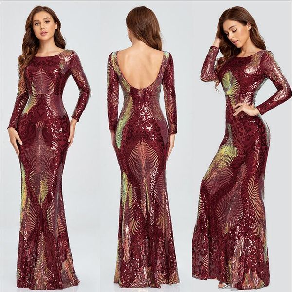 2021 spring and autumn elastic elegant mermaid dresses large size high waist long sleeve round neck halter sequined fishtail party dress, White;black
2021 spring and autumn elastic elegant mermaid dresses large size high waist long sleeve round neck halter sequined fishtail party dress, White;black