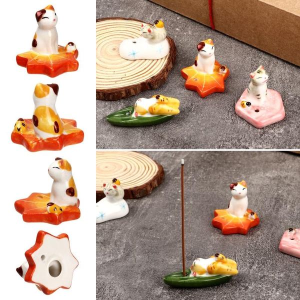 fragrance lamps 1pc creative cartoon cat ceramic incense burners holder plug censer home decoration ornaments
fragrance lamps 1pc creative cartoon cat ceramic incense burners holder plug censer home decoration ornaments