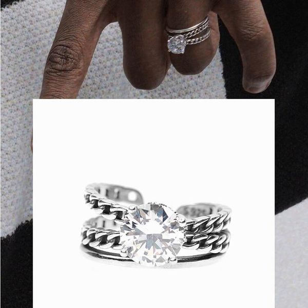 s925 sterling silver retro distressed zircon ring for men and women with hip-hop style opening adjustable
s925 sterling silver retro distressed zircon ring for men and women with hip-hop style opening adjustable