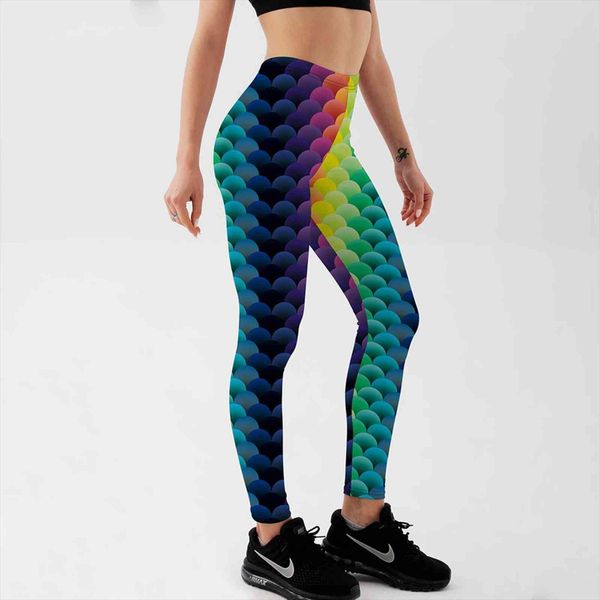 qickitout fashion fish women leggings scale rainbow color gradient printed workout fitness pants autumn style, Black
qickitout fashion fish women leggings scale rainbow color gradient printed workout fitness pants autumn style, Black