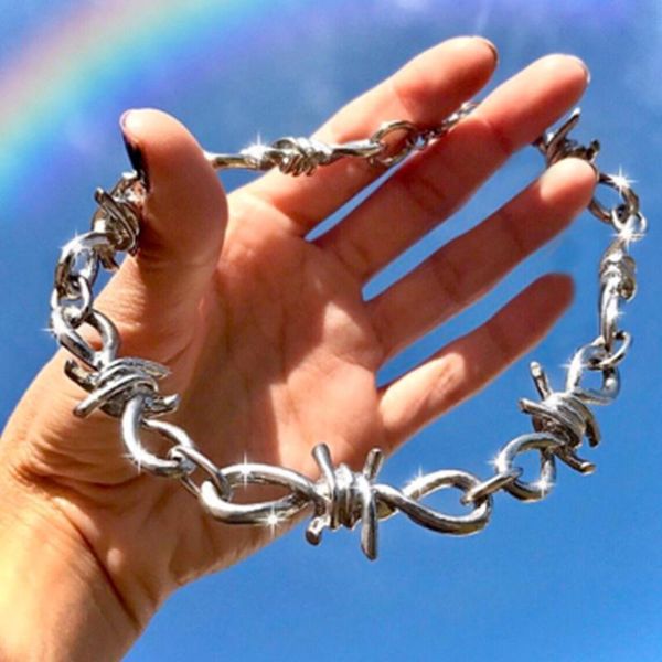 chokers thorn necklace cool wind girl hip hop punk bundy mans xl870, Golden;silver
chokers thorn necklace cool wind girl hip hop punk bundy mans xl870, Golden;silver