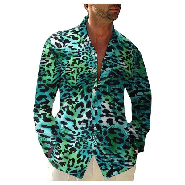 men's casual shirts autumn leopard printed long sleeved oversized for men loose button up harajuku shirt chemise homme, White;black
men's casual shirts autumn leopard printed long sleeved oversized for men loose button up harajuku shirt chemise homme, White;black