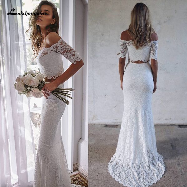 2021 new wedding boho half sleeve two pieces lace bridal gown for women elegant beach simple robe de mariee 9xj6, White
2021 new wedding boho half sleeve two pieces lace bridal gown for women elegant beach simple robe de mariee 9xj6, White