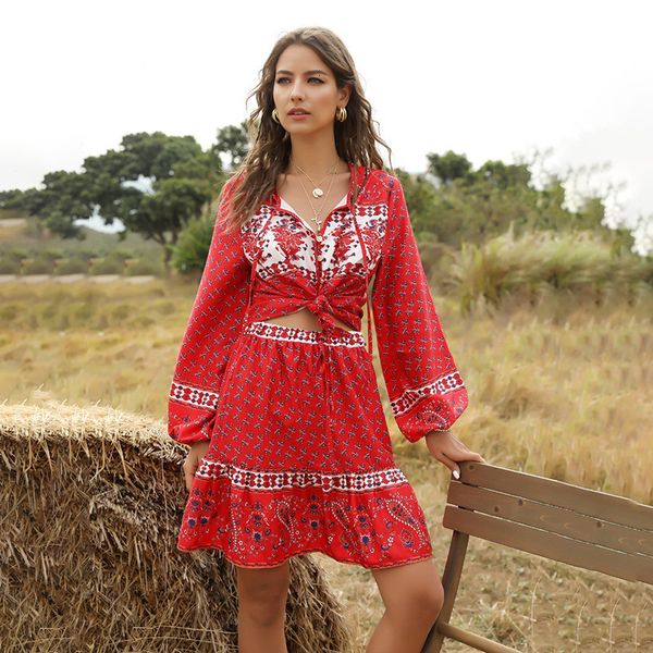 2021 summer casual print 2 pieces women v neck lantern sleeve short skirt and set new fh3n, White
2021 summer casual print 2 pieces women v neck lantern sleeve short skirt and set new fh3n, White