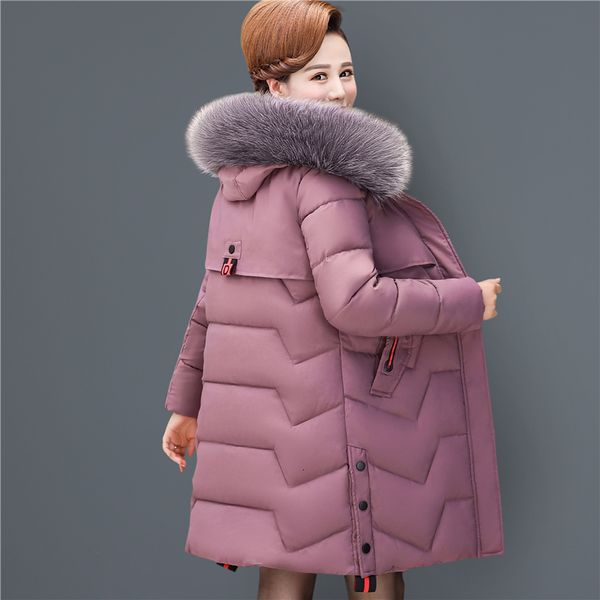 large female middle-aged winter coat in the long section of quilted thick cotton jacket warm hoodie f2ux, Black
large female middle-aged winter coat in the long section of quilted thick cotton jacket warm hoodie f2ux, Black