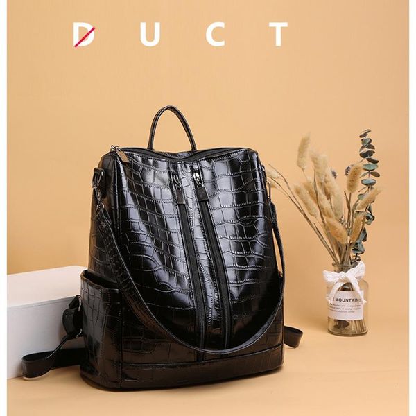 outdoor bags 2021 women's bag fashion backpack pu soft leather korean ladies crocodile pattern school travel
outdoor bags 2021 women's bag fashion backpack pu soft leather korean ladies crocodile pattern school travel