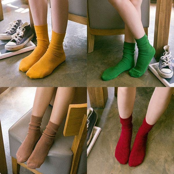 korean pure sweet boots women's college style candy color pile street trendy tube socks, Black;white
korean pure sweet boots women's college style candy color pile street trendy tube socks, Black;white