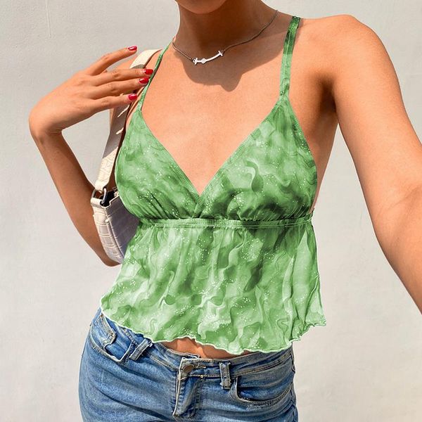 women's tanks & camis 2021 printed green wave mesh e dress halter cross lace carnival party beachwear deep v neck vest y2k, White
women's tanks & camis 2021 printed green wave mesh e dress halter cross lace carnival party beachwear deep v neck vest y2k, White