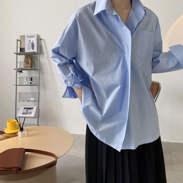 new 2021 spring turn down collar blue white womens and blouses fashion women cotton shirt blusas roupa feminina 0nwr, Black
new 2021 spring turn down collar blue white womens and blouses fashion women cotton shirt blusas roupa feminina 0nwr, Black