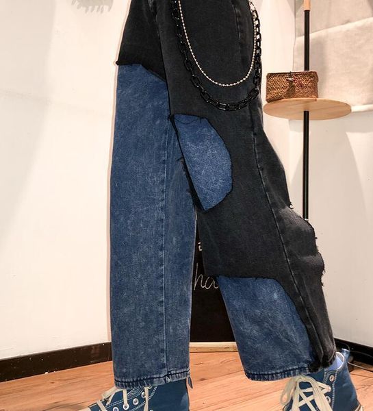 hip hop wide leg jeans blue black patchwork wide leg pants jeans korea wash hole denim pants women fashionable casual
hip hop wide leg jeans blue black patchwork wide leg pants jeans korea wash hole denim pants women fashionable casual