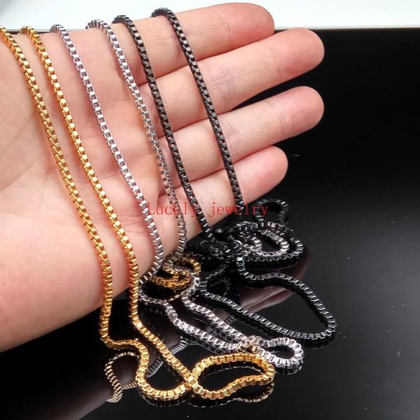 pendant necklaces 5pcs lot in bulk 2.4mm titanium steel fashion box- chain necklace 18-24'' women men, Silver
pendant necklaces 5pcs lot in bulk 2.4mm titanium steel fashion box- chain necklace 18-24'' women men, Silver