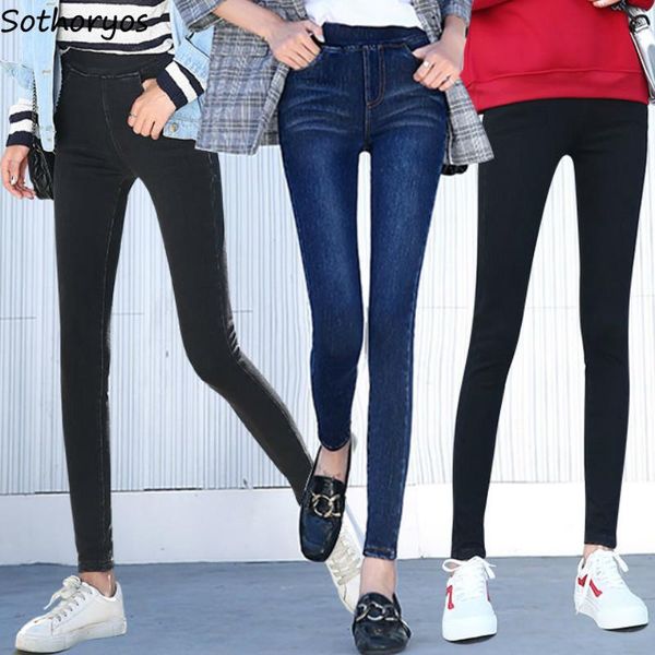 women's jeans skinny women pencil daily high waist zipper korean style casual elastic outwear spring fashion denim full length, Blue
women's jeans skinny women pencil daily high waist zipper korean style casual elastic outwear spring fashion denim full length, Blue
