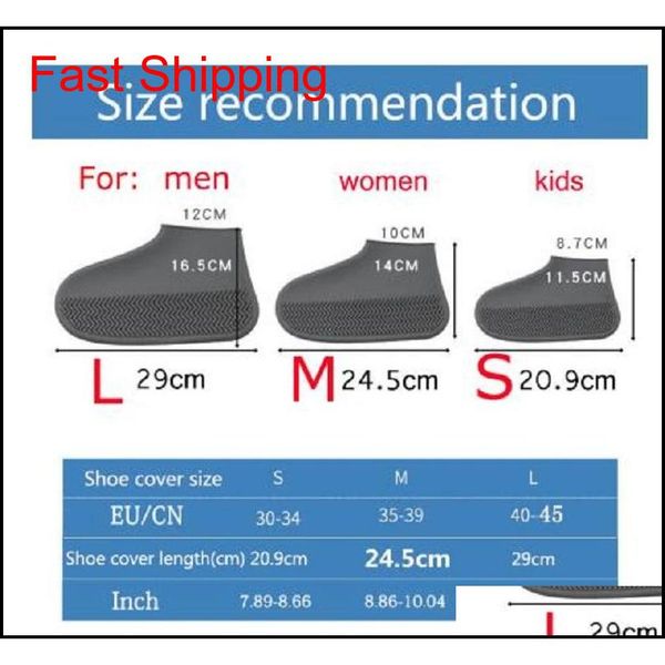 2020 outdoor latex shoe cover sile cycling rain shoes boot covers reusable waterproof thickening non-slip wear jllybc dh_garden, Silver
2020 outdoor latex shoe cover sile cycling rain shoes boot covers reusable waterproof thickening non-slip wear jllybc dh_garden, Silver