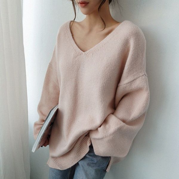 2021 women korean style sweaters spring autumn v neck loose knitted ladies pink oversized sweater pullover harajuku yet8, White;black
2021 women korean style sweaters spring autumn v neck loose knitted ladies pink oversized sweater pullover harajuku yet8, White;black