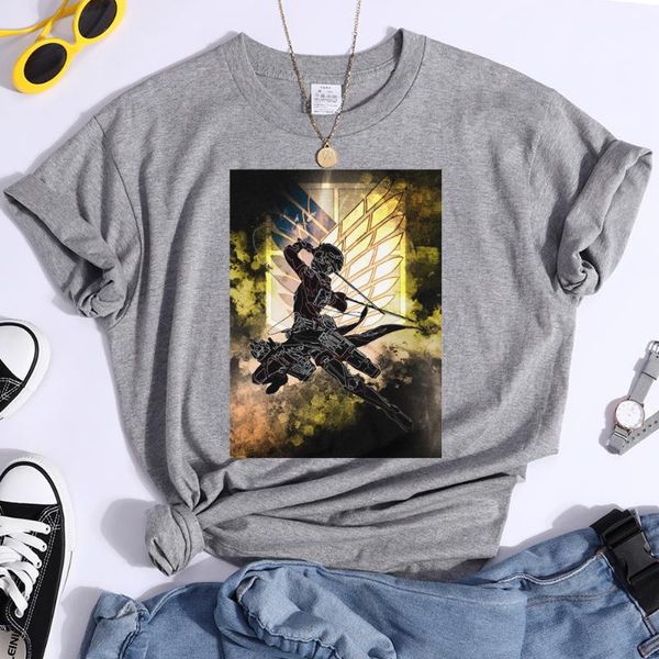women's t-shirt attack on titan jiyuu no tsubasa prints female t shirts fashion comfortable clothing casual home casual soft women, White
women's t-shirt attack on titan jiyuu no tsubasa prints female t shirts fashion comfortable clothing casual home casual soft women, White
