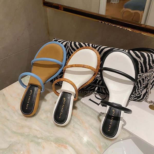 slippers round toe women narrow band thin mid heels blue/brown/black slip on summer casual solid color party pump
slippers round toe women narrow band thin mid heels blue/brown/black slip on summer casual solid color party pump