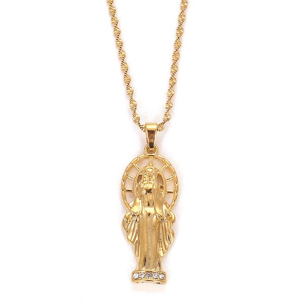 gold our lady virgin mary pendant necklaces for women girl cross trendy jewelry, Silver
gold our lady virgin mary pendant necklaces for women girl cross trendy jewelry, Silver