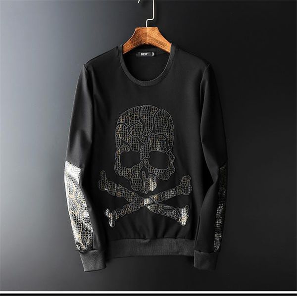 men's hoodies & sweatshirts fall/winter slim pullover skulls casual hoodie clothing stitching pattern street men, Black
men's hoodies & sweatshirts fall/winter slim pullover skulls casual hoodie clothing stitching pattern street men, Black