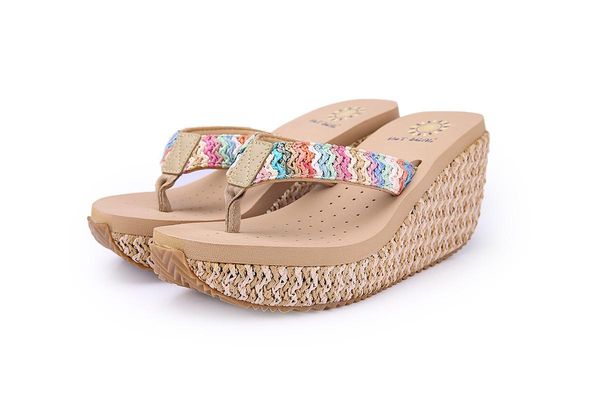 slippers summer flip-flops women's platform non-slip cute beach wedges shoes korean high-heeled holiday sandals, Black
slippers summer flip-flops women's platform non-slip cute beach wedges shoes korean high-heeled holiday sandals, Black