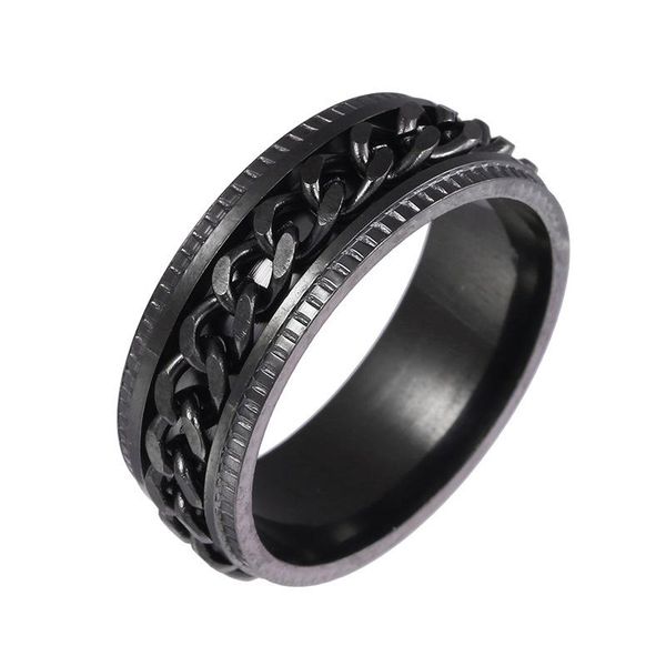 cluster rings classic cuban chain spinner men black simple 8 mm width stainless steel finger for jewelry gift, Golden;silver
cluster rings classic cuban chain spinner men black simple 8 mm width stainless steel finger for jewelry gift, Golden;silver