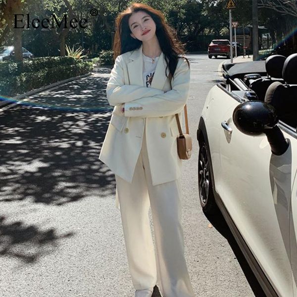 women's two piece pants eleemee casual blazer set for women tailored collar suit wide leg double breasted vintage chic size s-l, White
women's two piece pants eleemee casual blazer set for women tailored collar suit wide leg double breasted vintage chic size s-l, White