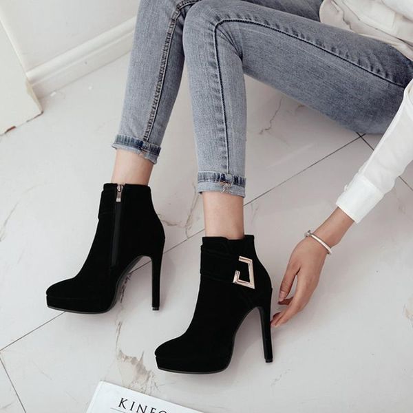 boots 2021 autumn winter suede thin heel pointed korean side zipper knight women's boots-zg21-10, Black
boots 2021 autumn winter suede thin heel pointed korean side zipper knight women's boots-zg21-10, Black