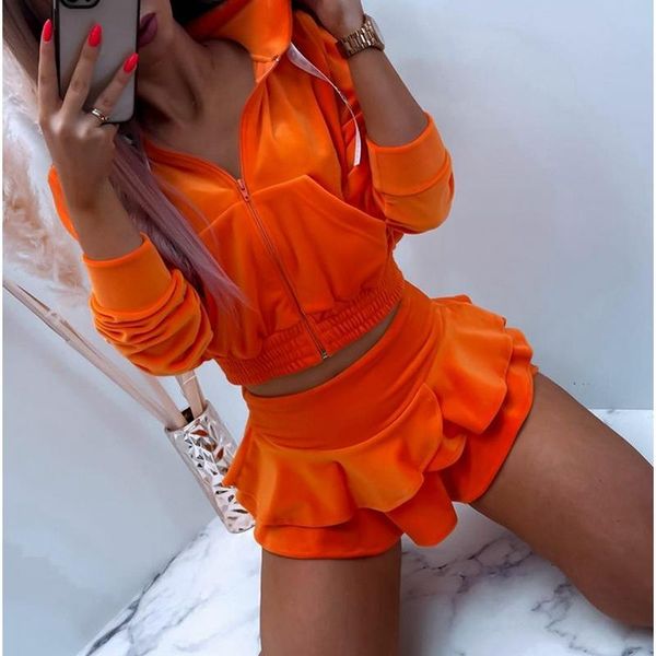 women's tracksuits mandylandy short skirts sets 2 piece shorts velvet casual outfit pantskirt summer zipper hoodies high waist skin, Gray
women's tracksuits mandylandy short skirts sets 2 piece shorts velvet casual outfit pantskirt summer zipper hoodies high waist skin, Gray