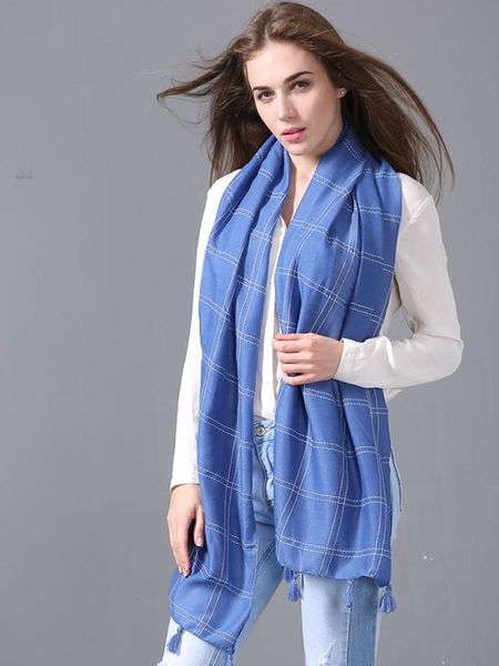 hats, scarves & gloves sets winter women's polyester scarf temperament plaid line tassel long soft acrylic stripe wrapped shawl, Blue;gray
hats, scarves & gloves sets winter women's polyester scarf temperament plaid line tassel long soft acrylic stripe wrapped shawl, Blue;gray