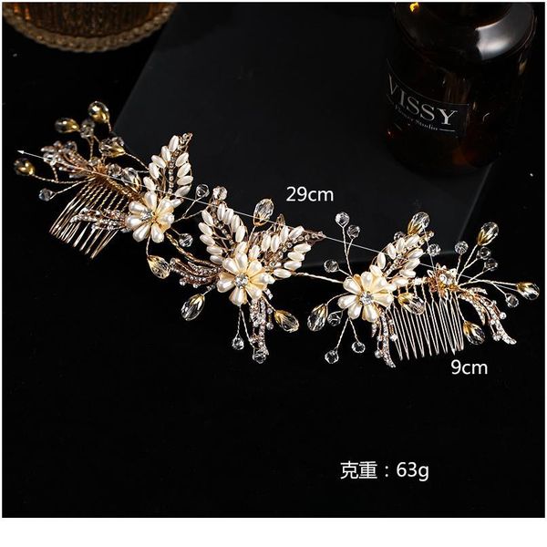 fashion wedding hair accessories tiara ladies golden rhinestone pearl flower hair comb handmade bride prom headwear qylopy
fashion wedding hair accessories tiara ladies golden rhinestone pearl flower hair comb handmade bride prom headwear qylopy