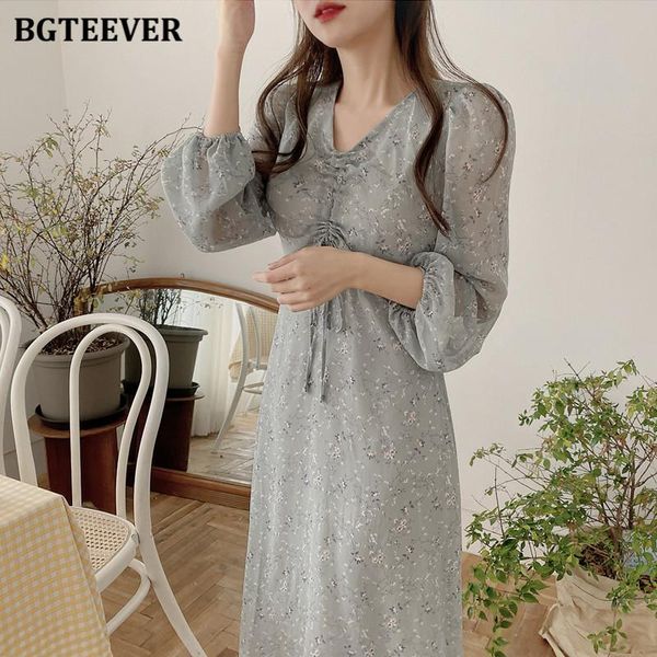casual dresses bgteever elegant v-neck drawstring female midi dress autumn full sleeve a-line chiffon women 2021 floral print vestidos, Black;gray
casual dresses bgteever elegant v-neck drawstring female midi dress autumn full sleeve a-line chiffon women 2021 floral print vestidos, Black;gray