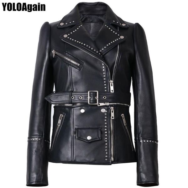 women's leather & faux yoloagain spring women rivet black real sheepskin genuine jacket detachable
women's leather & faux yoloagain spring women rivet black real sheepskin genuine jacket detachable