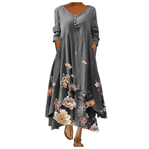 casual dresses women dress 2021 summer style european and american fashion printed long sleeved female ins online trend, Black;gray
casual dresses women dress 2021 summer style european and american fashion printed long sleeved female ins online trend, Black;gray