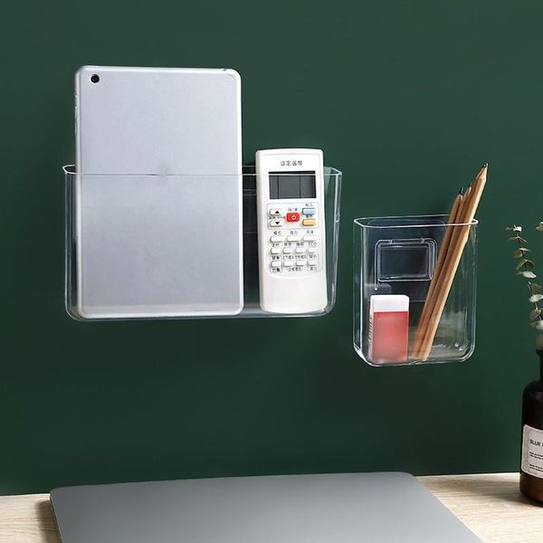 hooks & rails wall-mounted transparent plastic storage rack punch-stationery remote control debris box home supplies
hooks & rails wall-mounted transparent plastic storage rack punch-stationery remote control debris box home supplies