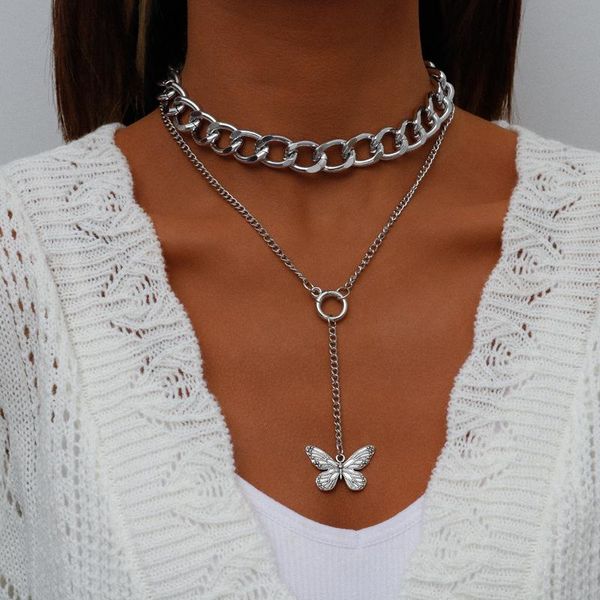 chokers bohemia fashion korean link chains choker necklace for women gold silver color butterfly pendant party jewelry gift, Golden;silver
chokers bohemia fashion korean link chains choker necklace for women gold silver color butterfly pendant party jewelry gift, Golden;silver