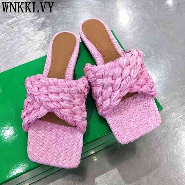 2021 new lafite grass braided beach slippers woman flat square toe hand woven sandals summer sweety color comfort vacation shoes, Black
2021 new lafite grass braided beach slippers woman flat square toe hand woven sandals summer sweety color comfort vacation shoes, Black