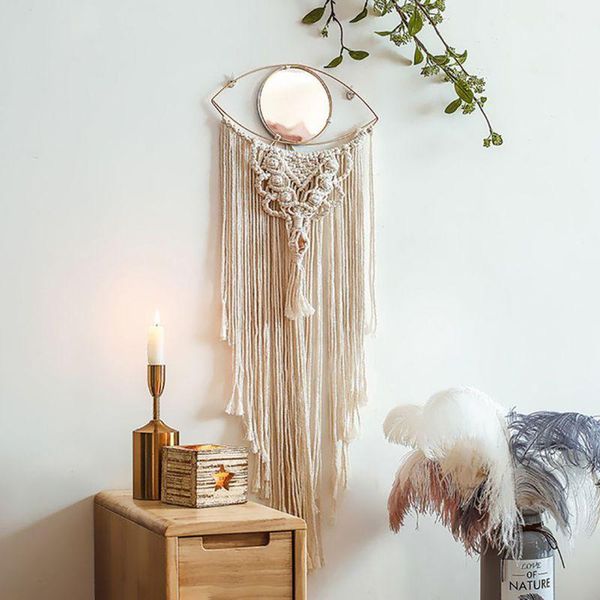 decorative objects & figurines macrame boho wall hanging woven tapestry chic bohemian art with long tassel craft ornament for dorm home bedr
decorative objects & figurines macrame boho wall hanging woven tapestry chic bohemian art with long tassel craft ornament for dorm home bedr