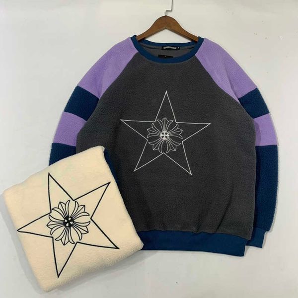 crosin croxin brand ch chao ch new fleece shorts embroidered star cross thickened color matching sweater loose round, Black;white
crosin croxin brand ch chao ch new fleece shorts embroidered star cross thickened color matching sweater loose round, Black;white