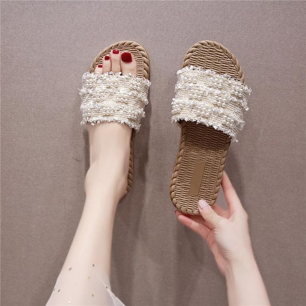 slippers string bead shoes woman's shale female beach low slides flock fashion 2021 sabot flat summer luxury rubber rome pu, Black
slippers string bead shoes woman's shale female beach low slides flock fashion 2021 sabot flat summer luxury rubber rome pu, Black