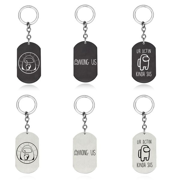 6 types picture keychain game among us peripherals keyring trinket jewelry cutes stainless steel keychains for boyfriends, Silver
6 types picture keychain game among us peripherals keyring trinket jewelry cutes stainless steel keychains for boyfriends, Silver