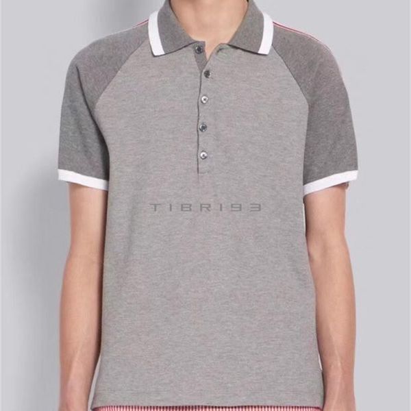 spring summer new tb contrast shoulder stripe round neck t-shirt business short sleeve color matching polo shirt for men and women, White;black
spring summer new tb contrast shoulder stripe round neck t-shirt business short sleeve color matching polo shirt for men and women, White;black
