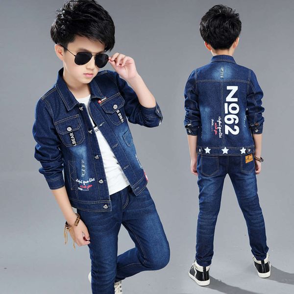 clothes children's clothing 2021 autumn suit big boy's 62 style denim two piece set, White
clothes children's clothing 2021 autumn suit big boy's 62 style denim two piece set, White