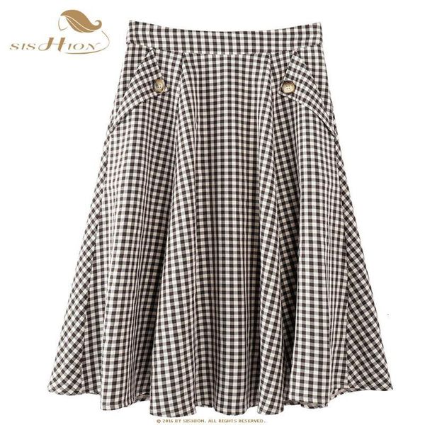 sishion women pretty plaid skirt wf0023 2021 spring summer ladies swing retro vintage high waist a line skirt with pocket, Black
sishion women pretty plaid skirt wf0023 2021 spring summer ladies swing retro vintage high waist a line skirt with pocket, Black