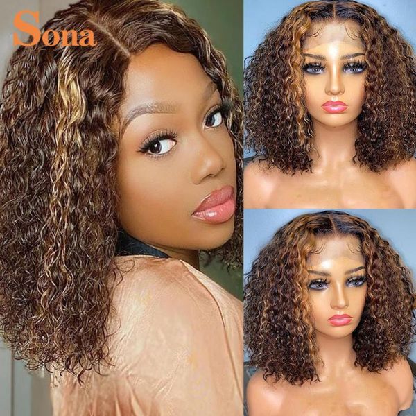 lace wigs 13x4 short highlight wig brazilian curly human hair 180% density remy honey blonde bob frontal for women, Black;brown
lace wigs 13x4 short highlight wig brazilian curly human hair 180% density remy honey blonde bob frontal for women, Black;brown