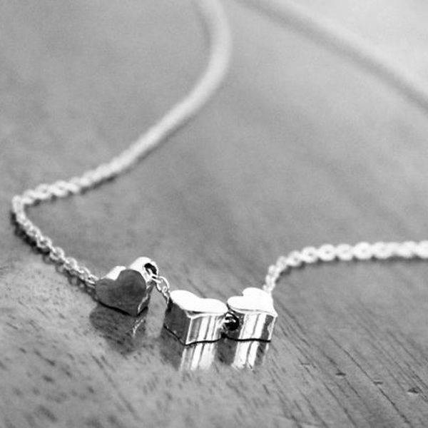pendant necklaces valentine's day present 2021 boho choker necklace fashion chain three love heart jewelry pendants for women, Silver
pendant necklaces valentine's day present 2021 boho choker necklace fashion chain three love heart jewelry pendants for women, Silver
